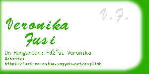 veronika fusi business card